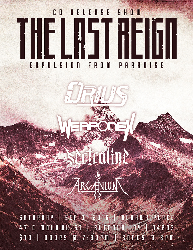 The Last Reign Debut Release Show Flyer